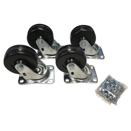 Hammond Medium Duty Casters 700 Lbs Cap/Set, 4-Count 1425BM